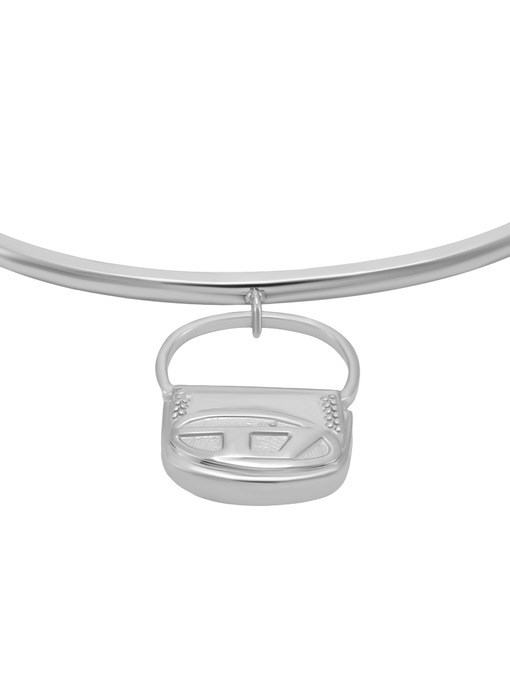 Diesel Oval D Logo Silver Bracelet DX1621040