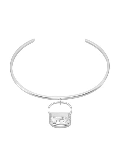 Diesel Oval D Logo Silver Bracelet DX1621040