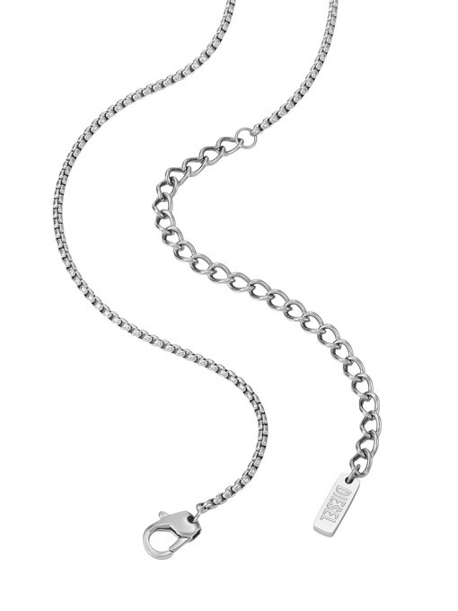 Diesel D Logo Silver Necklace DX1624040
