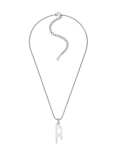 Diesel D Logo Silver Necklace DX1624040