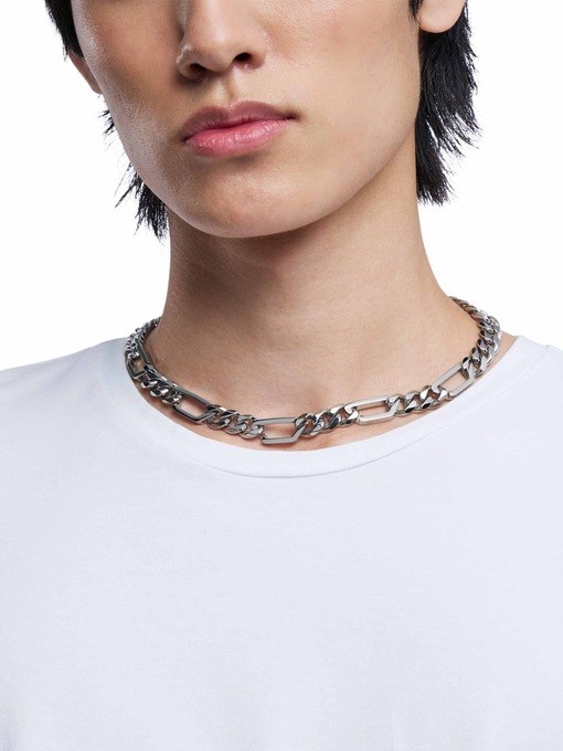 Diesel D Logo Silver Necklace DX1626040