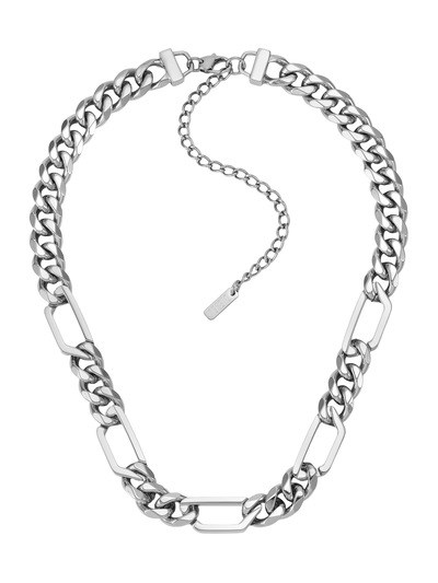 Diesel D Logo Silver Necklace DX1626040