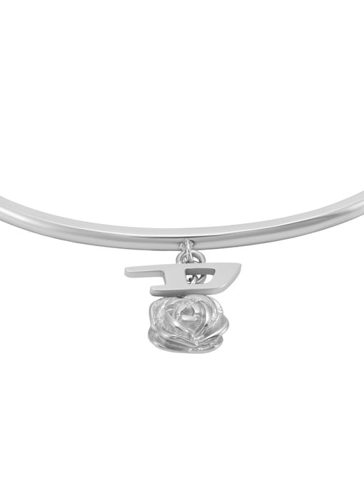 Diesel D Logo Silver Bracelet DX1620040