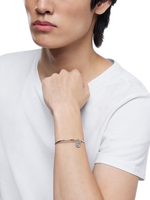 Diesel D Logo Silver Bracelet DX1620040