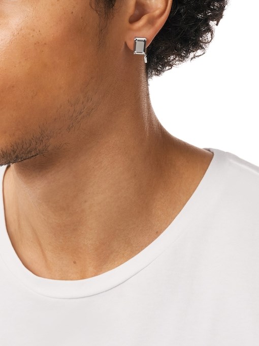 Diesel D Logo Silver Earring DL1366040