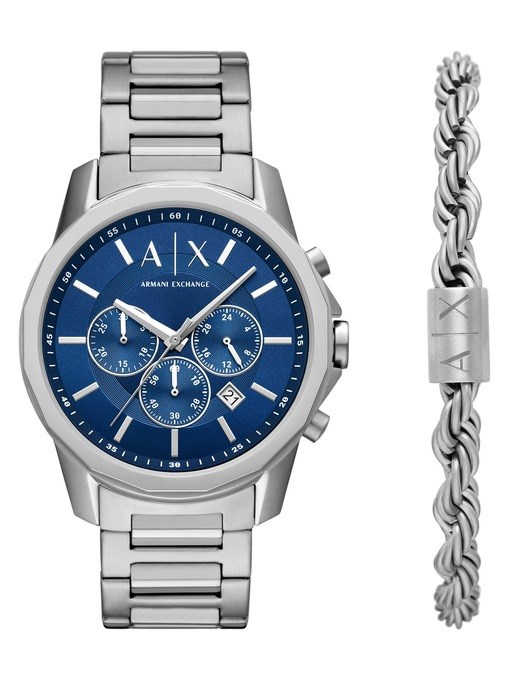 Armani Exchange Silver Watch Set AX7176SET