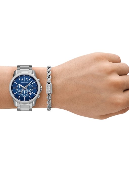 Armani Exchange Silver Watch Set AX7176SET