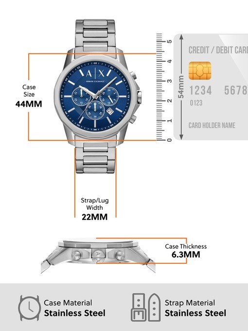 Armani Exchange Silver Watch Set AX7176SET