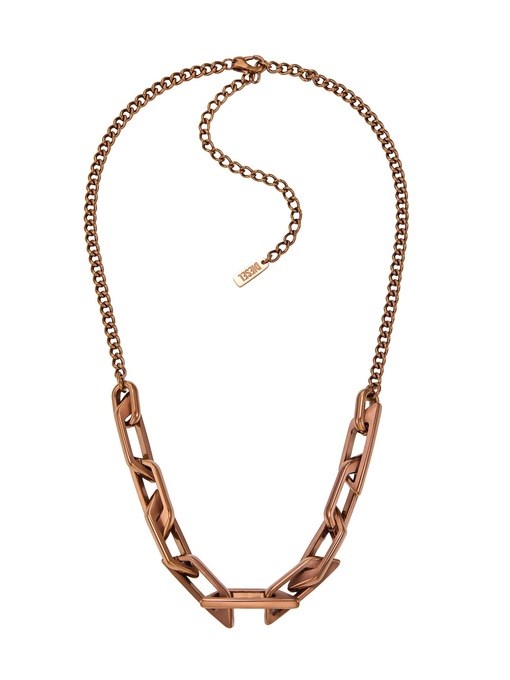 Diesel D Logo Brown Necklace DX1646200