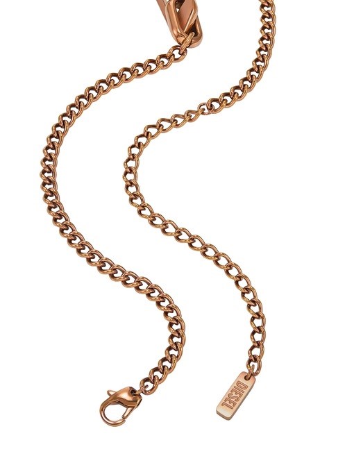 Diesel D Logo Brown Necklace DX1646200
