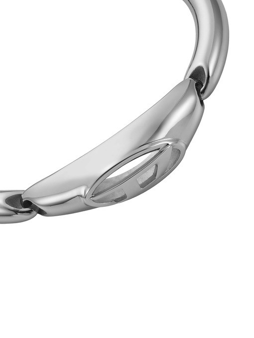 Diesel Oval D Logo Silver Bracelet DX1643040