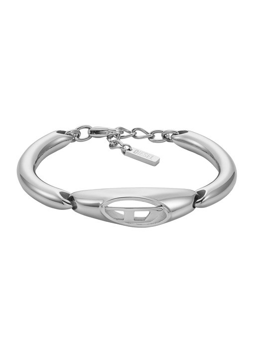 Diesel Oval D Logo Silver Bracelet DX1621040