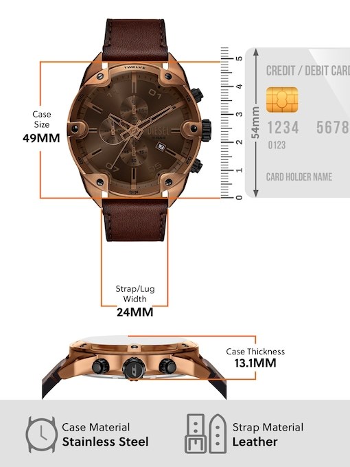 Diesel Spiked Brown Watch DZ4698 Diesel Spiked Brown Watch DZ4698