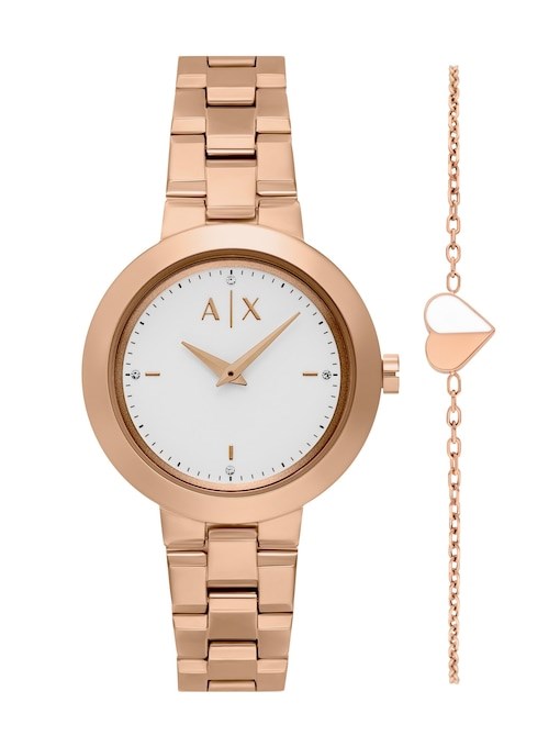 Armani Exchange Rose Gold Watch Set AX7175SET Armani Exchange Rose Gold Watch Set AX7175SET