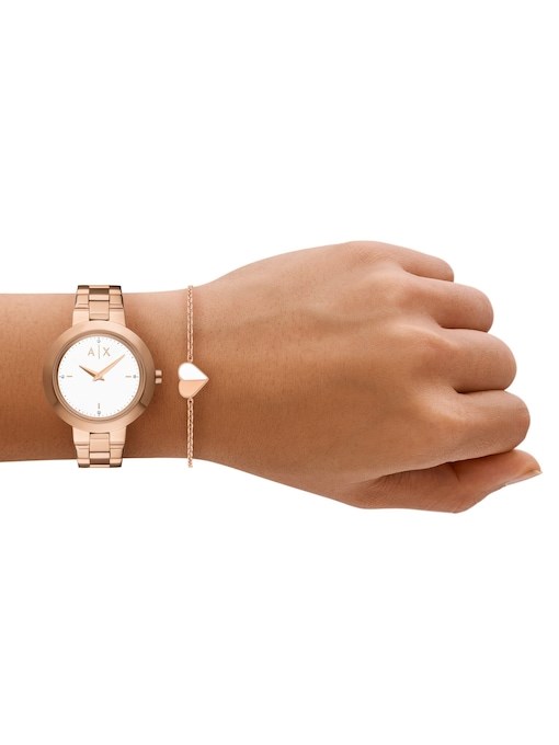 Armani Exchange Rose Gold Watch Set AX7175SET Armani Exchange Rose Gold Watch Set AX7175SET