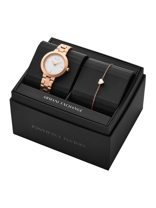 Armani Exchange Rose Gold Watch Set AX7175SET Armani Exchange Rose Gold Watch Set AX7175SET