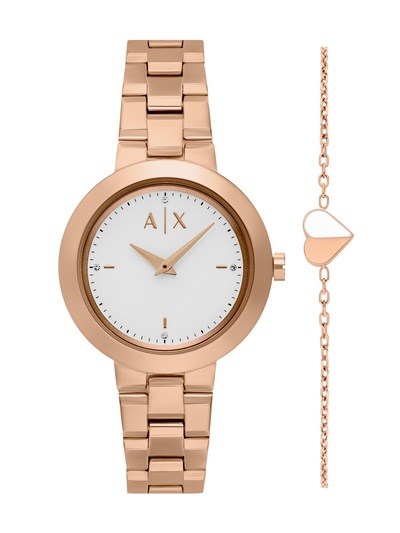 Armani Exchange Rose Gold Watch Set AX7175SET