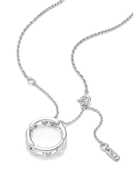 Diesel D Logo Silver Necklace DL1367040 Diesel D Logo Silver Necklace DL1367040