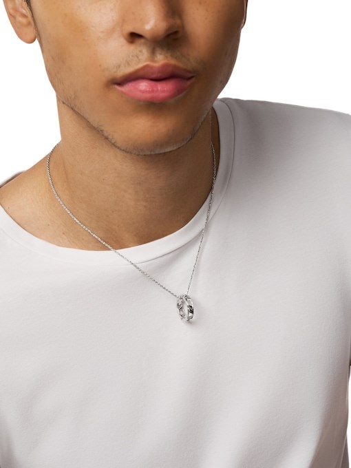 Diesel D Logo Silver Necklace DL1367040 Diesel D Logo Silver Necklace DL1367040