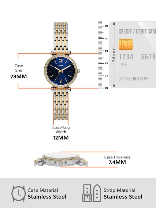 Fossil Carlie 2-Tone Watch ES5438 Fossil Carlie 2-Tone Watch ES5438