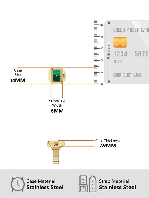 Fossil Raquel Watch Ring Gold Watch ES5448 Fossil Raquel Watch Ring Gold Watch ES5448