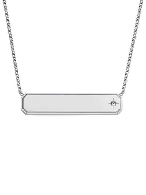 Fossil Sadie Silver Necklace JF04927040 Fossil Sadie Silver Necklace JF04927040