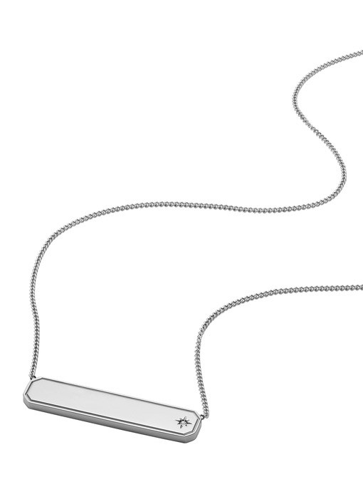 Fossil Sadie Silver Necklace JF04927040 Fossil Sadie Silver Necklace JF04927040