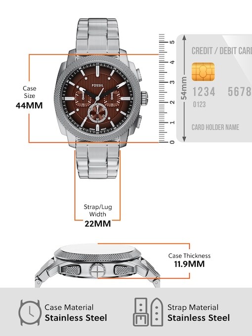 Fossil Machine Silver Watch FS6144 Fossil Machine Silver Watch FS6144