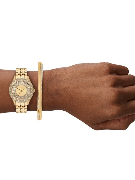 Michael Kors Harlowe Gold Watch MK4974SET Michael Kors Harlowe Gold Watch MK4974SET