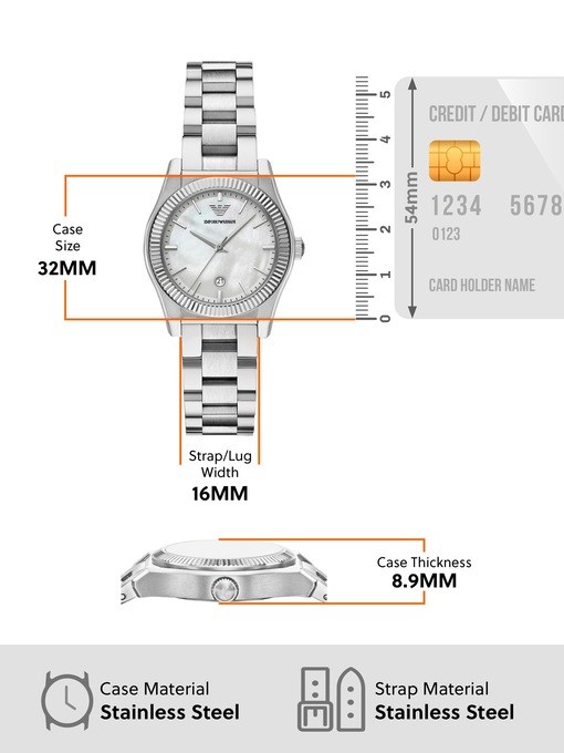 Emporio Armani Silver Watch AR11723