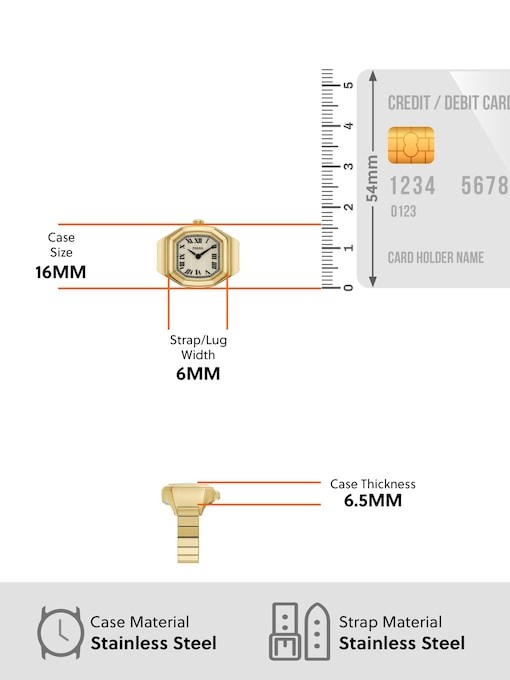 Fossil Harlow Watch Ring Gold Watch ES5446 Fossil Harlow Watch Ring Gold Watch ES5446