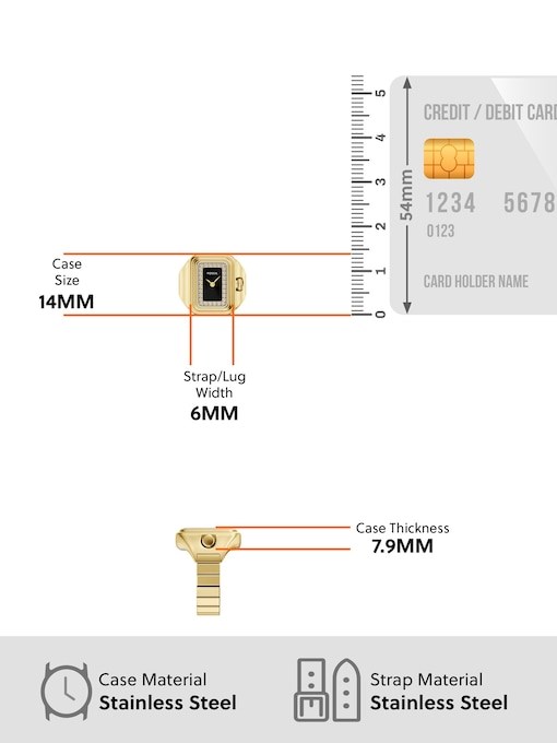 Fossil Raquel Watch Ring Gold Watch ES5447 Fossil Raquel Watch Ring Gold Watch ES5447