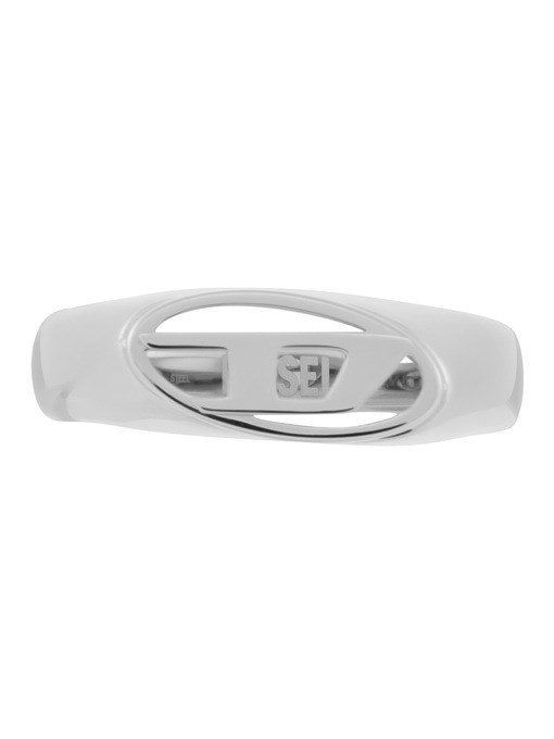 Diesel Oval D Logo Silver Ring DX15870409