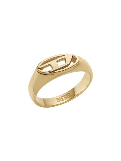 Diesel Oval D Logo Gold Ring DX15887109
