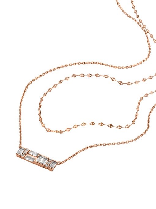 Fossil Hazel Rose Gold Necklace JOA00928791