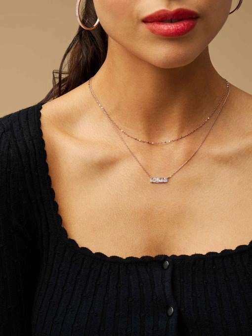 Fossil Hazel Rose Gold Necklace JOA00928791