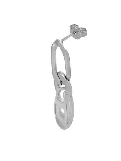 Diesel Oval D Logo Silver Earring DX1598040
