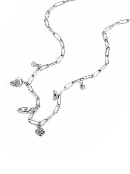 Diesel Silver Necklace DX1605040