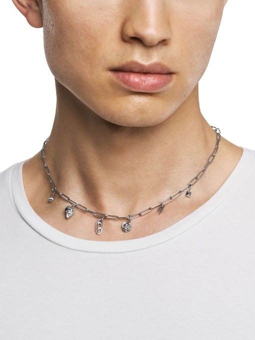 Diesel Silver Necklace DX1605040