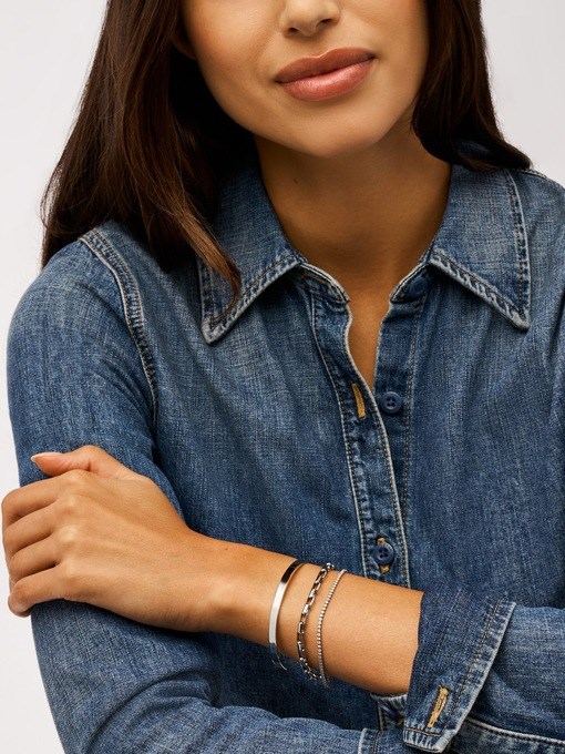 Fossil Jewelry Silver Bracelet Set JGFTSET1104