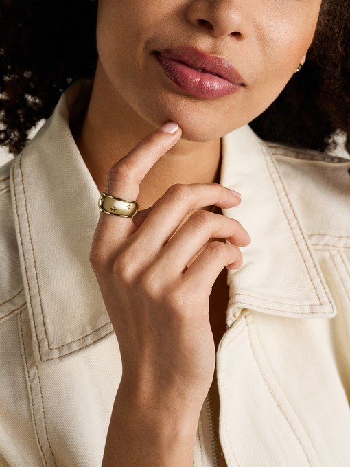 Fossil Sadie Gold Ring JF048357108