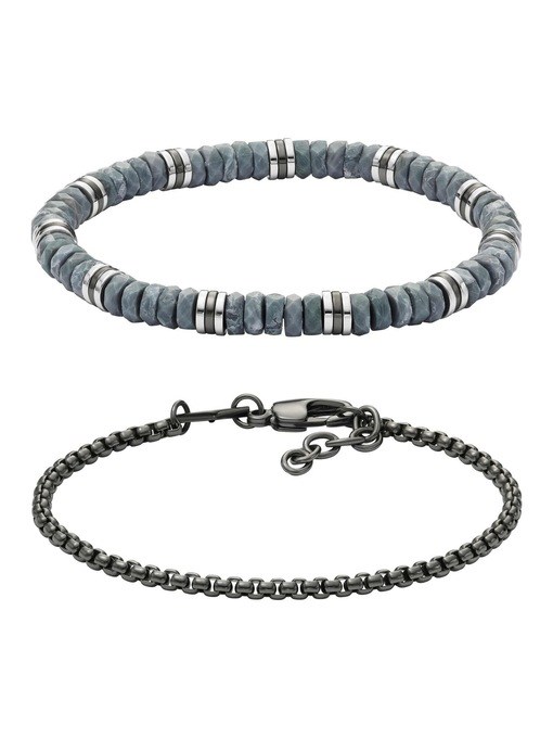 Fossil Jewelry Silver Bracelet Set JGFTSET1107