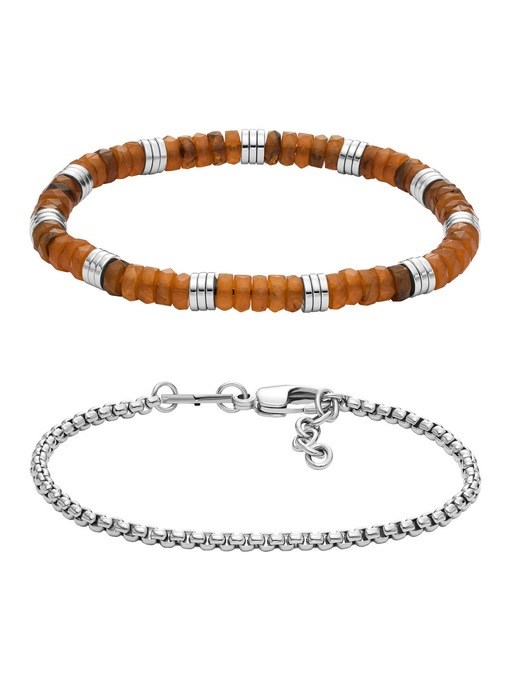 Fossil Jewelry Silver Bracelet Set JGFTSET1107