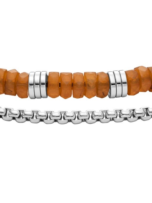 Fossil Jewelry Silver Bracelet Set JGFTSET1107