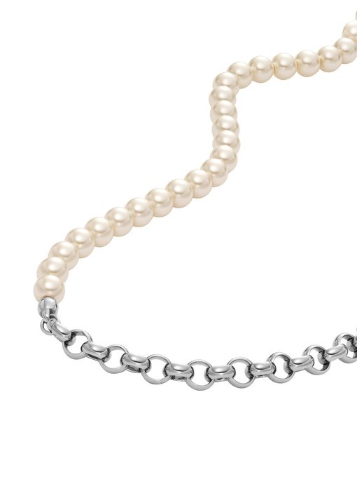 Fossil Archival Silver Necklace JOF01143040