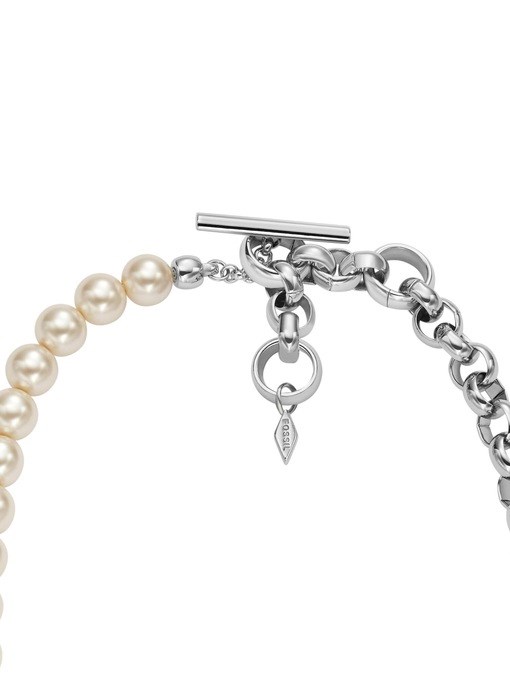 Fossil Archival Silver Necklace JOF01143040