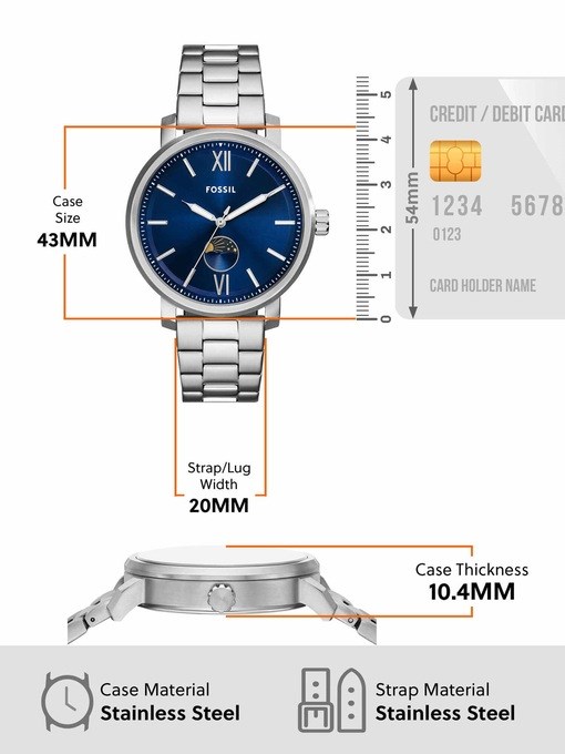 Fossil Rhett Silver Watch BQ2909 Fossil Rhett Silver Watch BQ2909
