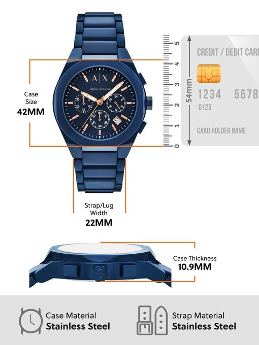 Armani Exchange Blue Watch AX4189