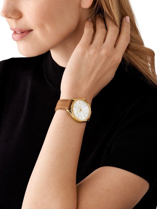 Michael Kors Slim Runway Brown Watch MK7543