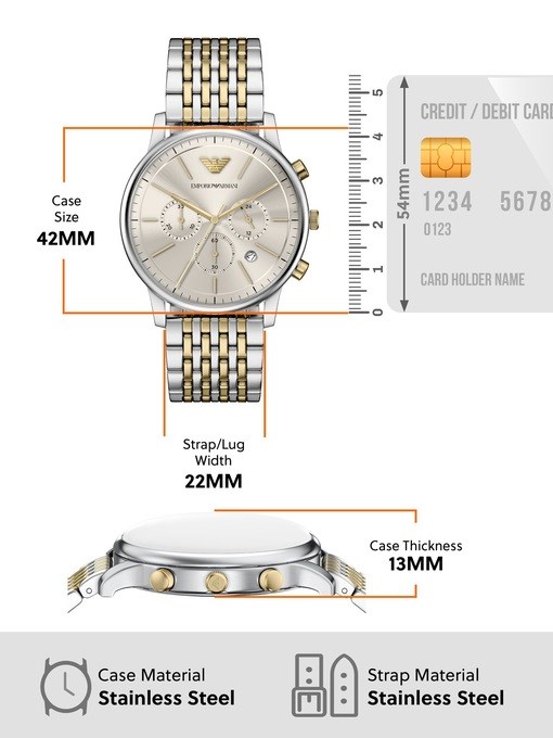 Emporio Armani 2 Tone Watch AR11773